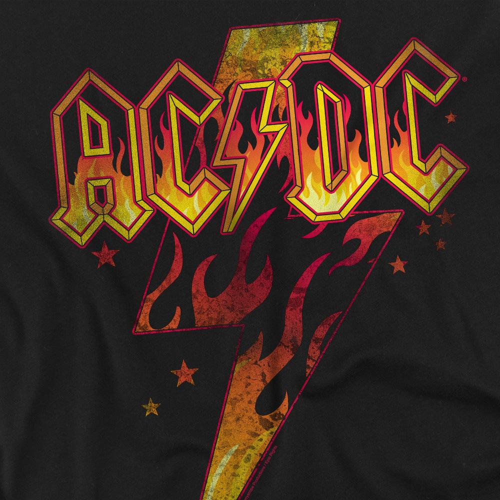 Black - Pack Shot - AC-DC Mens Fire Bolt T-Shirt