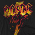 Black - Pack Shot - AC-DC Mens Fire Bolt T-Shirt