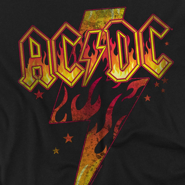 Black - Pack Shot - AC-DC Mens Fire Bolt T-Shirt