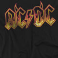 Black - Pack Shot - AC-DC Mens Fire Logo T-Shirt