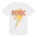 White - Front - AC-DC Mens Sketch Bolt T-Shirt