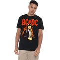 Black - Side - AC-DC Mens Fire And Horns T-Shirt