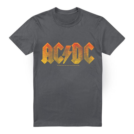 Charcoal - Front - AC-DC Mens Gradient Logo T-Shirt