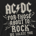 Black - Pack Shot - AC-DC Mens Salute T-Shirt