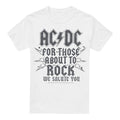 White - Front - AC-DC Mens Salute T-Shirt