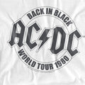 White - Pack Shot - AC-DC Mens Tour Emblem T-Shirt