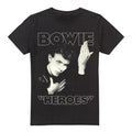 Black - Front - David Bowie Mens Heroes Cover T-Shirt