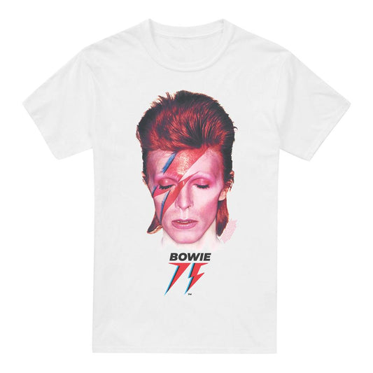 White - Front - David Bowie Mens Aladdin Sane ´75 T-Shirt