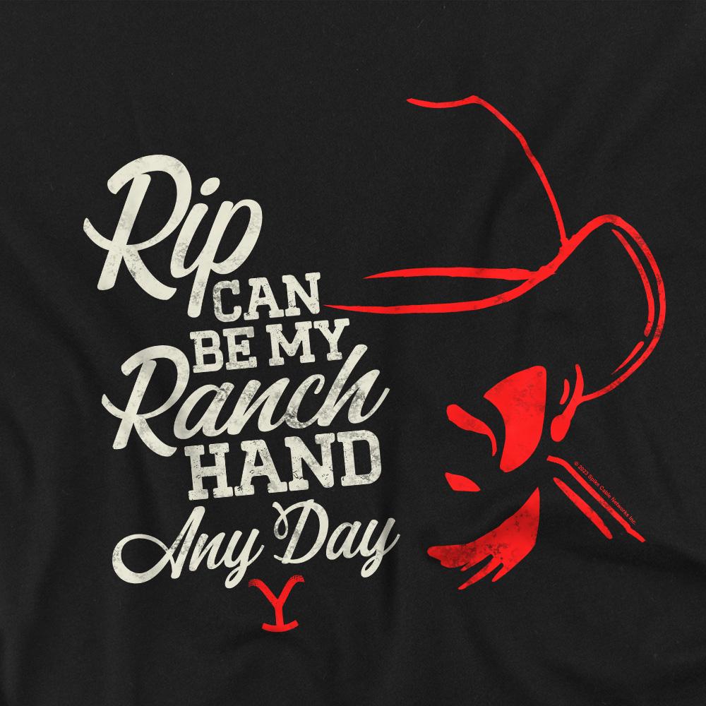 Black - Pack Shot - Yellowstone Mens Rip Can Be My Ranch Hand T-Shirt