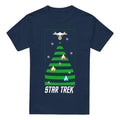 Navy - Front - Star Trek: The Original Series Mens Christmas Tree T-Shirt