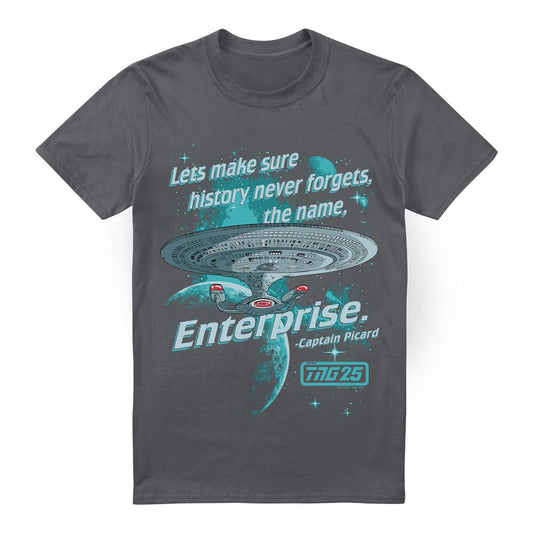 Charcoal - Front - Star Trek Mens Never Forget T-Shirt