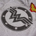 Sports Grey - Side - Wonder Woman Womens-Ladies Metallic Logo Hoodie