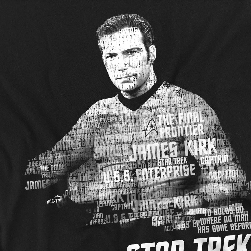 Black - Pack Shot - Star Trek Mens Words Captain Kirk T-Shirt