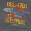 Charcoal - Side - Star Trek Mens NCC-1701 T-Shirt