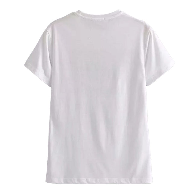 Vintage White - Back - Budweiser Womens-Ladies Label Oversized T-Shirt