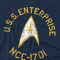 Navy - Side - Star Trek Mens Collegiate T-Shirt