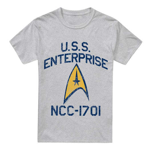 Sport Heather - Front - Star Trek Mens Collegiate Arch T-Shirt