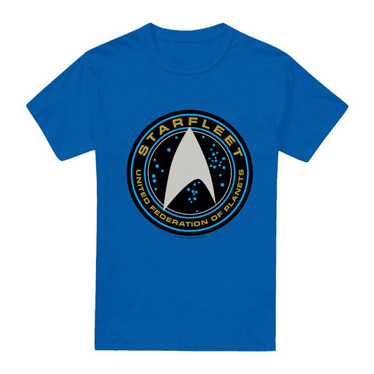 Royal Blue - Front - Star Trek Beyond Mens Starfleet Patch T-Shirt