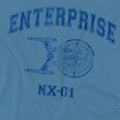 Carolina Blue - Pack Shot - Star Trek Mens Enterprise Athletic T-Shirt