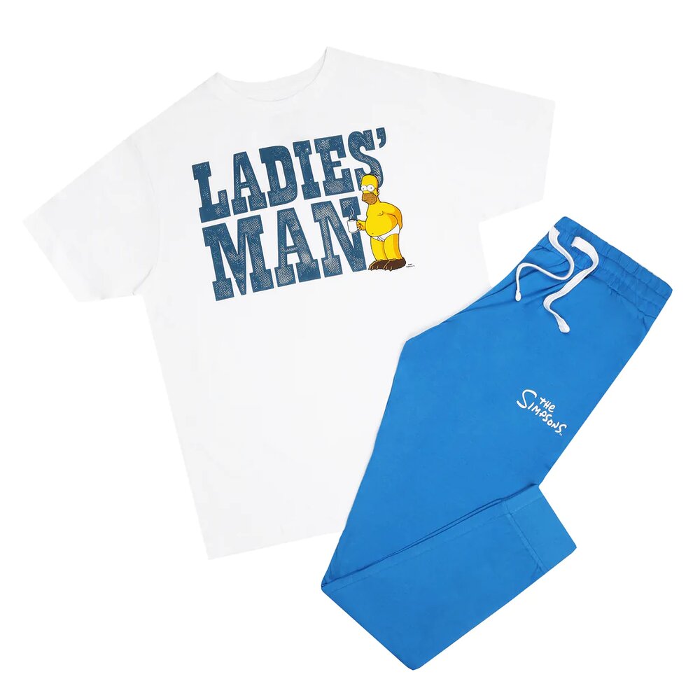The Simpsons Mens Ladies Man Long Pyjama Set Discounts on great