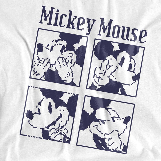 White - Side - Disney Unisex Adult Mickey Mouse Pixelated T-Shirt