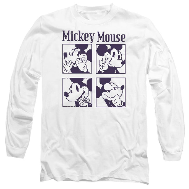 White - Front - Disney Unisex Adult Mickey Mouse Pixelated T-Shirt