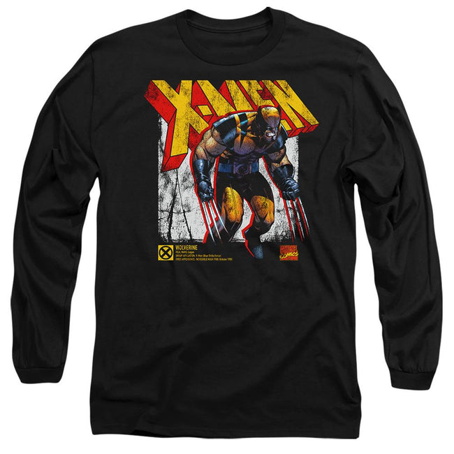 Black - Front - Marvel Unisex Adult X-Men Wolverine Infographic T-Shirt