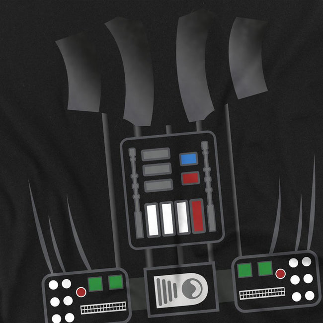 Black - Side - Star Wars Unisex Adult Darth Vader Costume T-Shirt