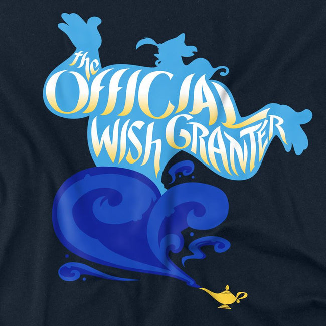 Navy - Side - Aladdin Unisex Adult Official Wish Granter Genie T-Shirt