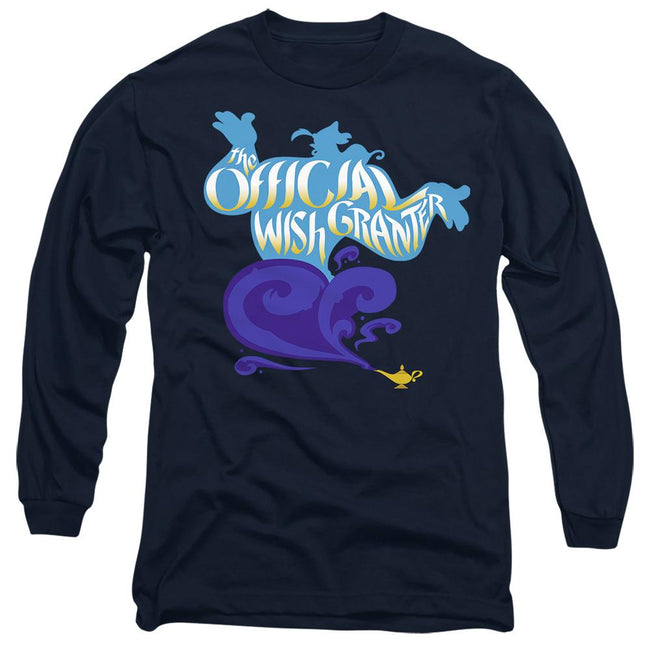 Navy - Front - Aladdin Unisex Adult Official Wish Granter Genie T-Shirt