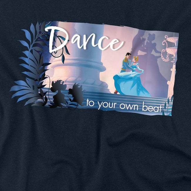 Navy - Side - Cinderella Unisex Adult Dance To Your Own Beat T-Shirt