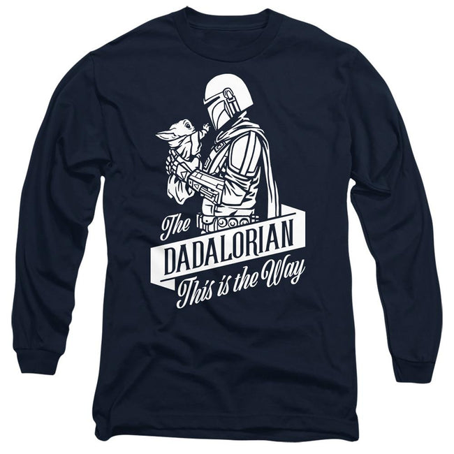 Navy - Front - Star Wars Unisex Adult Dadalorian Star Wars: The Mandalorian Fathers Day T-Shirt