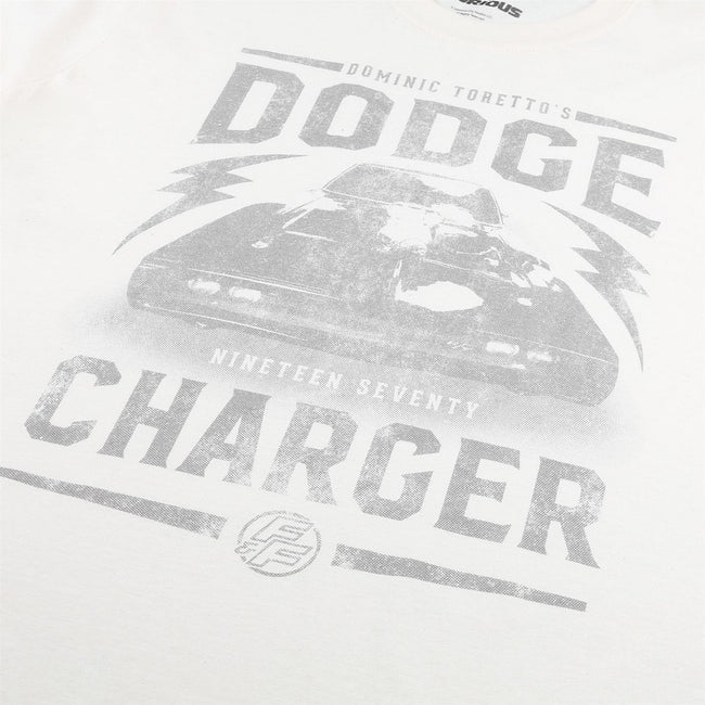 Natural - Side - Fast & Furious Mens Dodge Charger T-Shirt