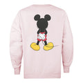 Pale Pink-Red-Yellow - Back - Disney Womens-Ladies Boss Man Mickey Mouse Sweatshirt
