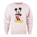 Pale Pink-Red-Yellow - Front - Disney Womens-Ladies Boss Man Mickey Mouse Sweatshirt