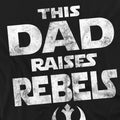 Black - Side - Star Wars Unisex Adult Dad Raises Rebels Fathers Day T-Shirt