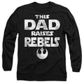 Black - Front - Star Wars Unisex Adult Dad Raises Rebels Fathers Day T-Shirt
