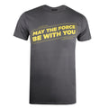 Charcoal-Yellow-Yellow - Front - Star Wars Mens May The Force Be With You T-Shirt