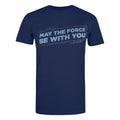 Navy-Light Blue - Front - Star Wars Mens May The Force Be With You T-Shirt