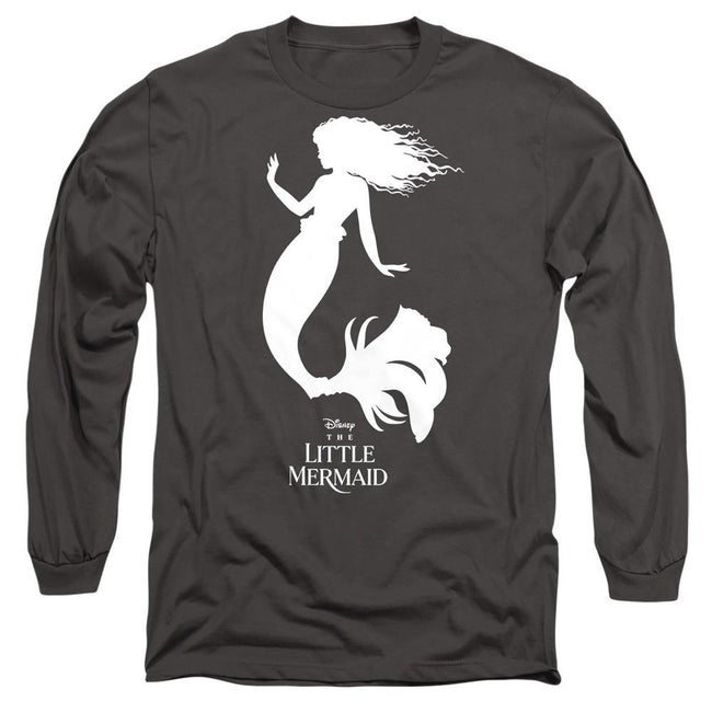 Charcoal - Front - The Little Mermaid Unisex Adult Ariel Silhouette T-Shirt