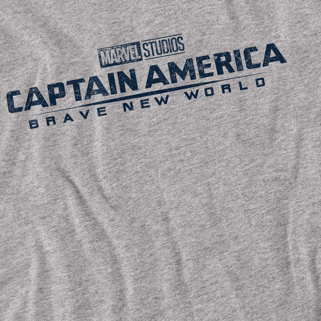 Sport Heather - Side - Captain America: Brave New World Unisex Adult Distressed Logo T-Shirt