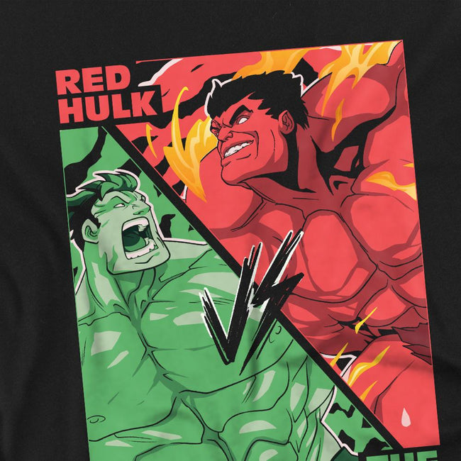 Black - Side - Hulk Childrens-Kids Vs Red Hulk T-Shirt