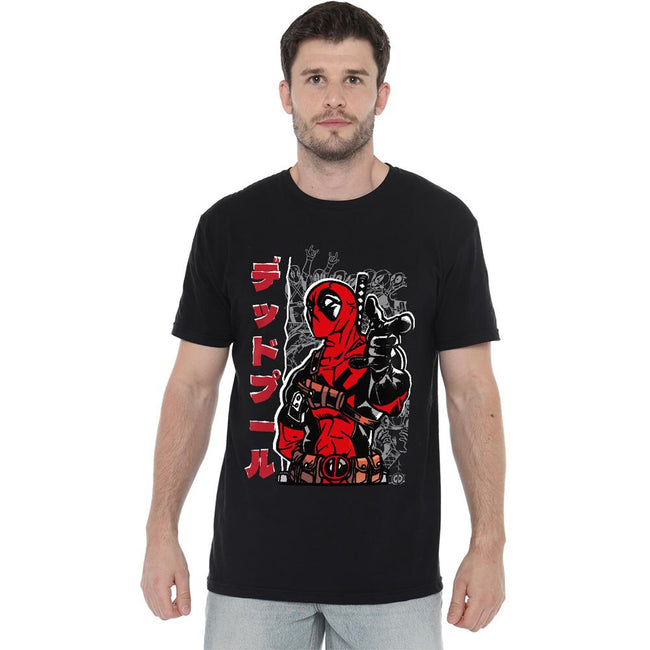 Black - Side - Deadpool Mens Japanese T-Shirt