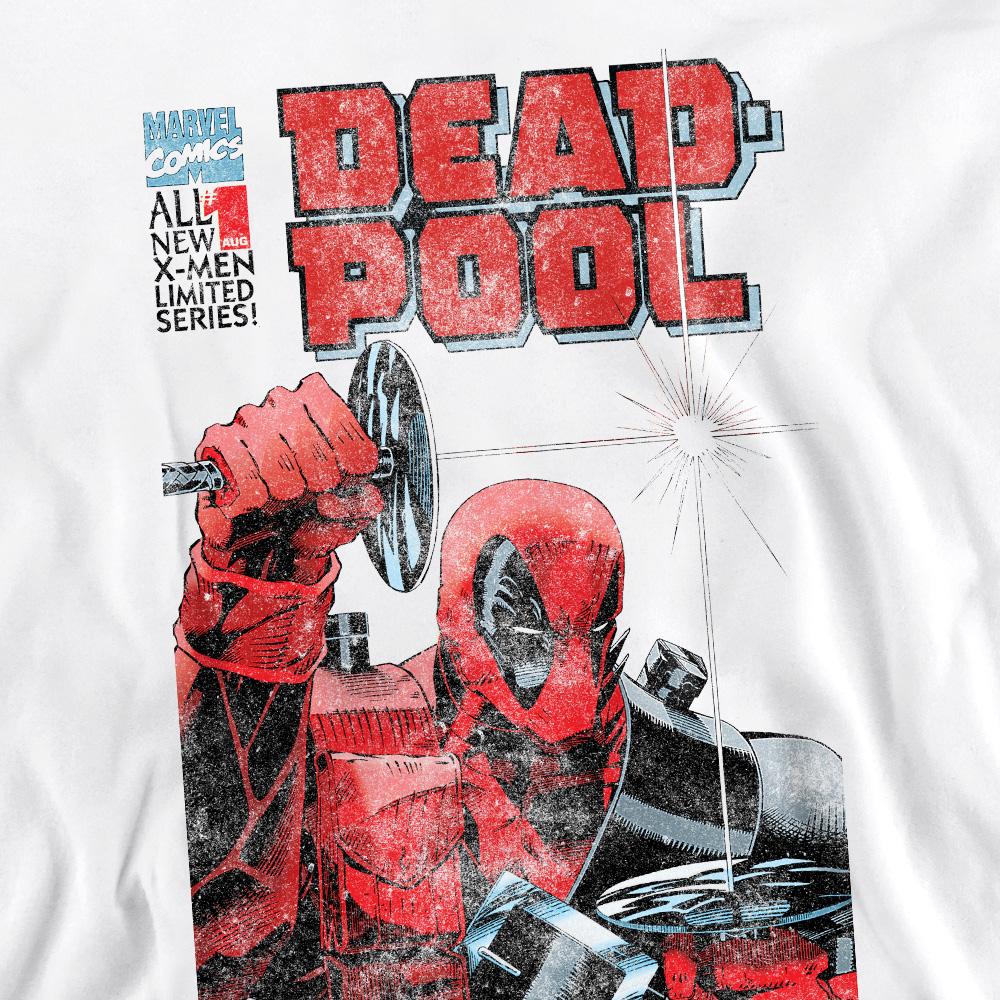 White - Pack Shot - Deadpool Unisex Adult Comic Cover Sweatshirt
