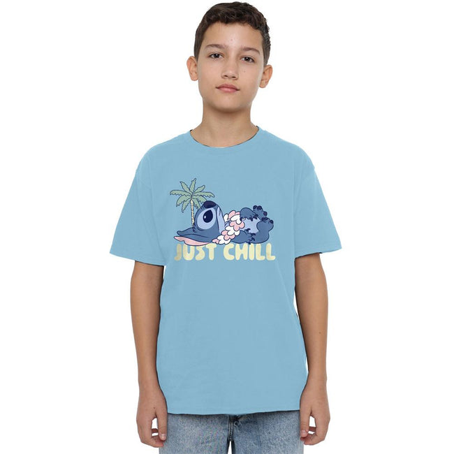 Sky Blue - Lifestyle - Lilo & Stitch Childrens-Kids Just Chill T-Shirt