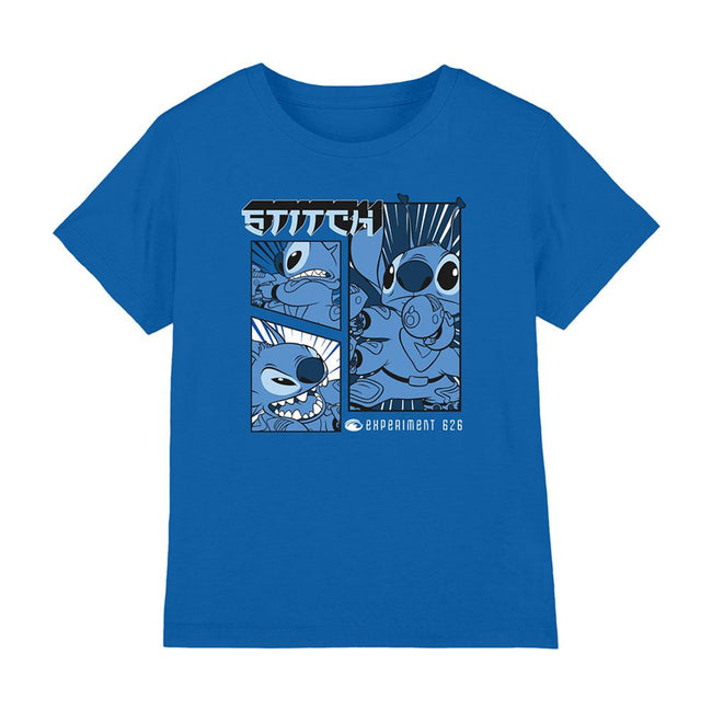 Royal Blue - Front - Lilo & Stitch Childrens-Kids Stitch Comic Strip T-Shirt