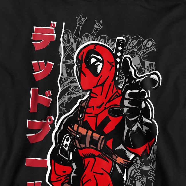 Black - Pack Shot - Deadpool Unisex Adult Japanese Sweatshirt