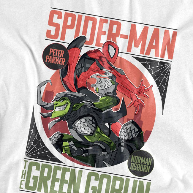 White - Pack Shot - Spider-Man Mens Vs Green Goblin T-Shirt
