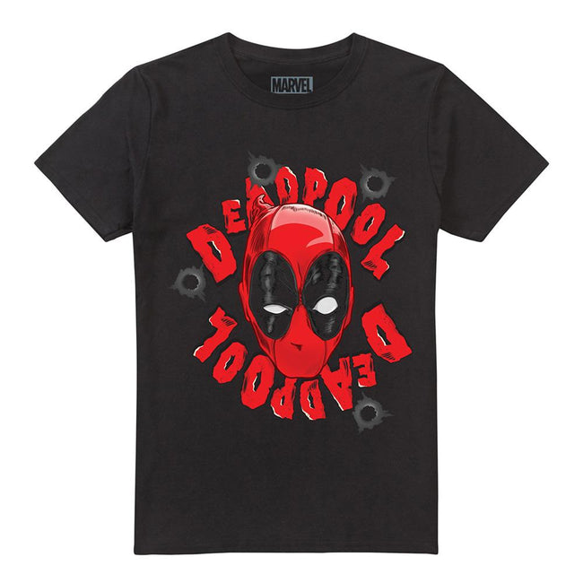 Black - Front - Deadpool Mens Head T-Shirt
