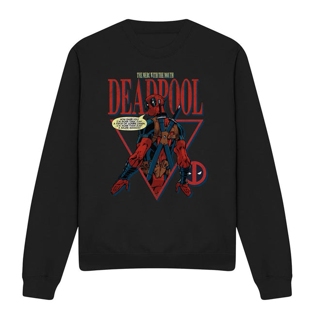 Black - Front - Deadpool Unisex Adult Cover Candy Sweatshirt